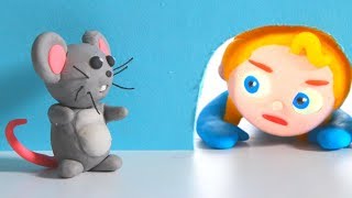 The Girl Finds A Little Mouse  💕Cartoons For Kids