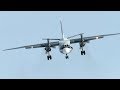 Военно-транспортный самолет АН-26 взлеты и посадки