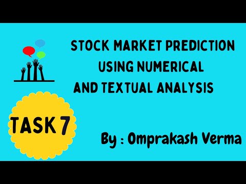 Stock Market Prediction using Numerical and Textual Analysis | Task 7  | The Sparks Foundation