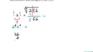 Cara Mencari Akar Pangkat 2 Dari 256 Youtube