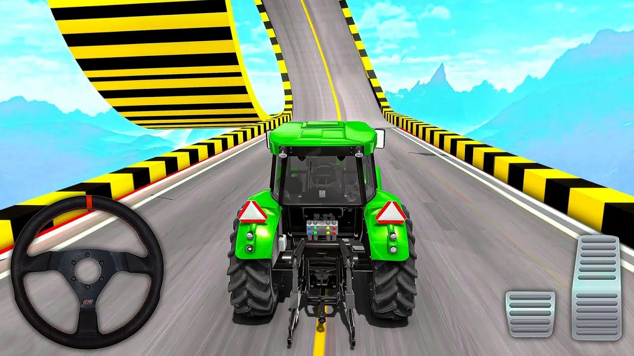 Impossible Tracks Tractor Driving Game - Tractor Stunt Racing Simulator - Android Gameplay