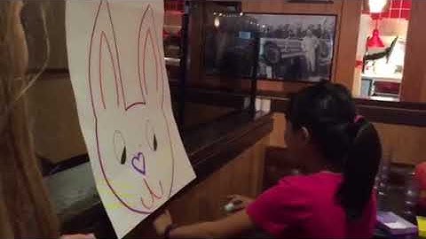 Sagan playing pin the nose on the bunny 4/15/17