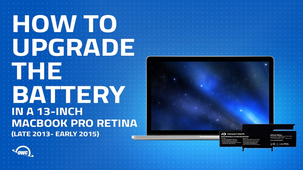 kolbøtte i dag stress How to Replace the Battery in a MacBook Pro Retina 13-inch (late 2013 to  early 2015) - YouTube