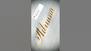 Copperplate calligraphy, tutorial: how I write your name #adriana