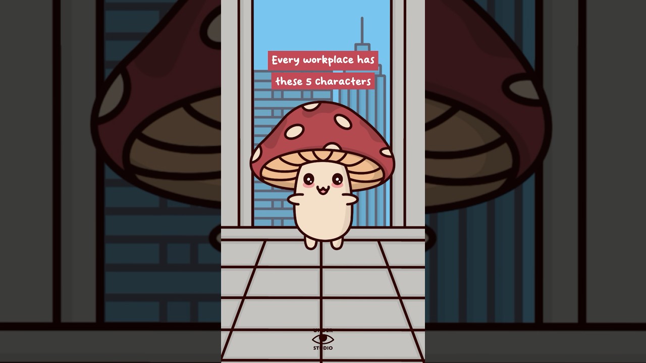 Workplace Characters 🍄 Mushie Explains | Office Animation Meme | Every Workplace In A Nutshell