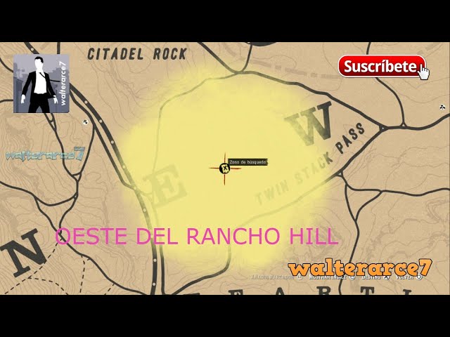 Red Dead Online Tesoro Oeste de Hill Heaven /Hill Heaven West Treasure Map  Location 