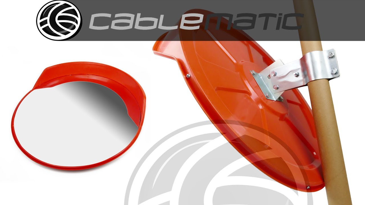 Espejo convexo de señalización seguridad vigilancia 45cm interiores -  Cablematic