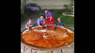 Burak The Smiling Chef Cooking The Gaint Pizza In The World