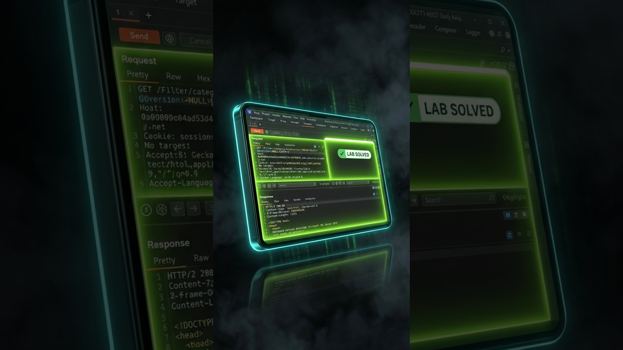 SQL Injection: Find Database Version – BSCP Lab 4 Walkthrough 🔎 #BSCP #BurpSuite
