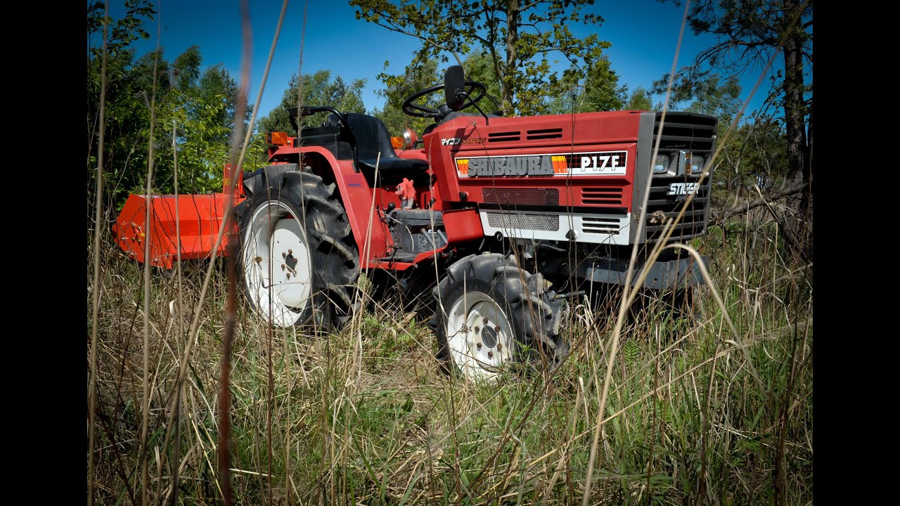 Kosiarka bijakowa EFG 115 cm + traktor Shibaura P17F 4x4 17KM mulczer do nieużytków