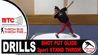 Shot Put Drill: 2-part Stand Throw
