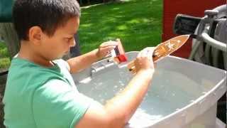 Titanic submersible model sinking