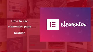 How to use elementor page builder in WordPress | Tamil