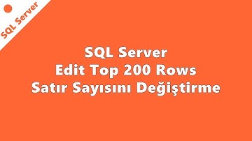 SQL Server Edit Top 200 Rows Change the Number of Rows