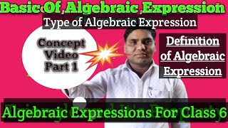Algebraic Expressions Class 6 | Basic of Algebraic Expression |Types of Algebraic Expression|Example