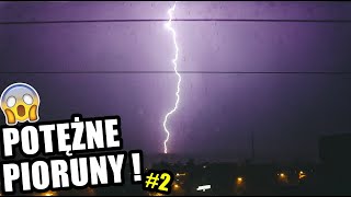 POTĘŻNE PIORUNY 😱❗ NOCNA BURZA ❗ UDERZENIE PIORUNA Z BLISKA ❗ BURZA IŁAWA 15.07.2021