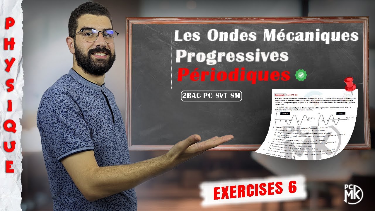 Les Ondes Mécaniques Progressives Périodiques (Exercices 6 ) 2 Bac (SM+SPC+SVT) .