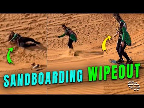 Girl Wipeout Sandboarding