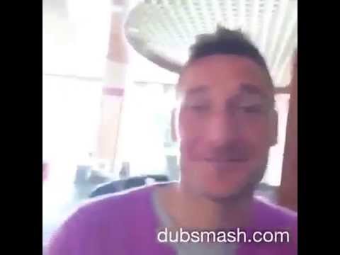 totti imitates Cristiano Ronaldo yell by dubsmash (siiii)