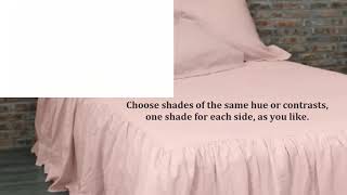Two Tones Ruffle Quilted Bedspread By Linenshed