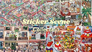 ASMR | STICKER COLLECTIONS | 3D STICKER SCENE DIY | RELAXING MINIATURE STICKERS