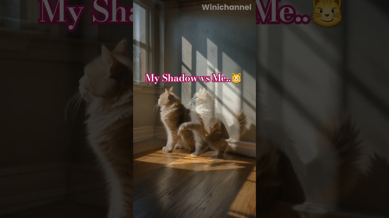 Cat vs Shadow..Who win??😹 