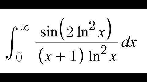 Feynman Integration Example 121 - ∫ from 0 to ∞ of (sin(2 ln²(x)) / ((x + 1) ln²(x))) dx