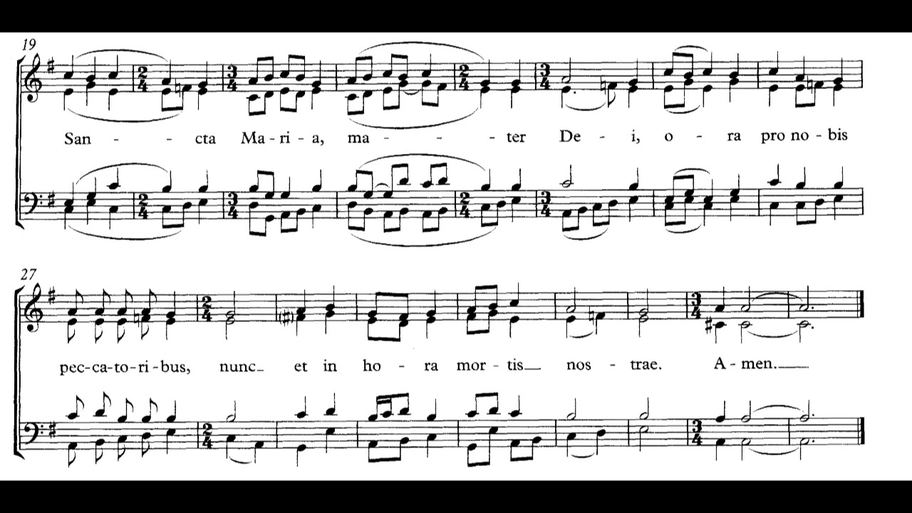 Igor Stravinsky - Ave Maria for SATB Choir (1934) [Score-Video] - YouTube