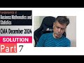 7 – CMA Foundation – Solutions to December 2024 QP of FBMS – MadhavanSV