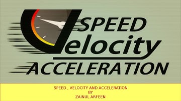 Speed, Velocity and Acceleration Exercise  Cambridge IGCSE/O level Physics 0625/0972/5054 Lesson 5