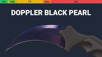 Karambit Doppler Black Pearl - Skin Float And Wear Preview