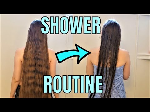 My LONG HAIR Washing & Brushing Shower Routine | Healthy Tips, Tricks, Advice, How to!
