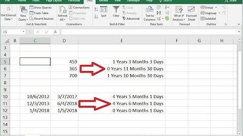 MS Excel: How to Convert Days & Dates into Years Months & Days