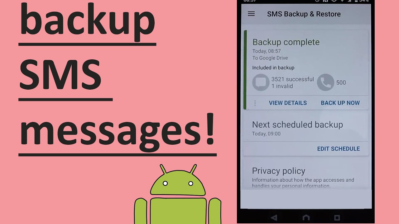 how does the sms backup app work