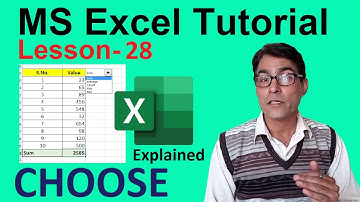 How to use CHOOSE function | Powerful Choose formula in excel | MS Excel for beginners lesson-28