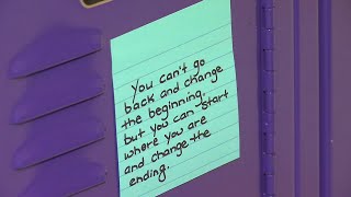 Inspirational story: Students find notes on thousands of lockers