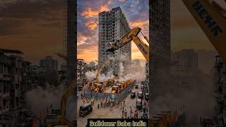 Massive Building Demolition in India 🚜💥 #shorts #ytshorts #viral