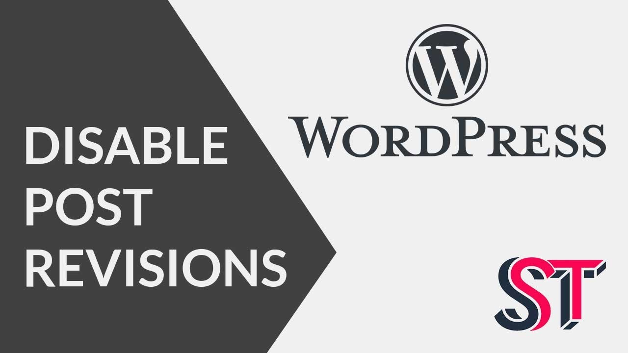 How to disable Post Revisions in WordPress - YouTube