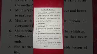 10 Lines Speech On Mothers Day Mothers Day Speechspeech On Mothers Day In English