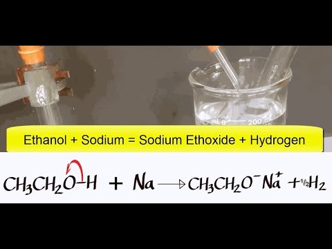 Alcohols Advanced 7. Ethanol reacting with Sodium.