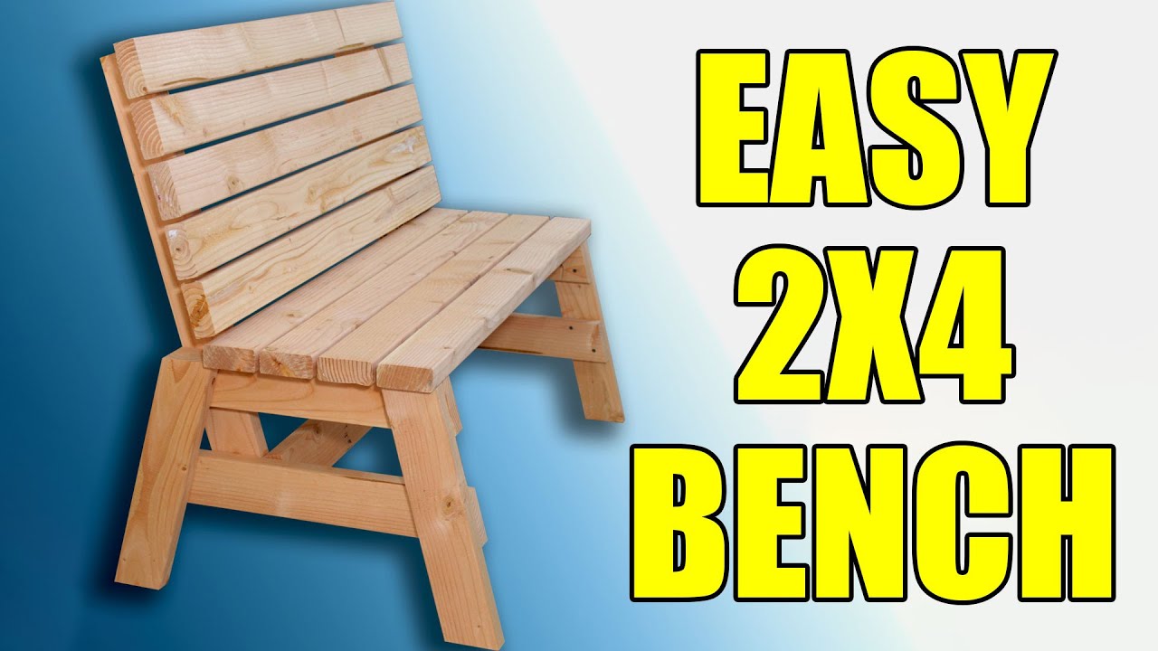 Park Bench Plans 5 ft. long 2x4 wood design DIY Patio Garden