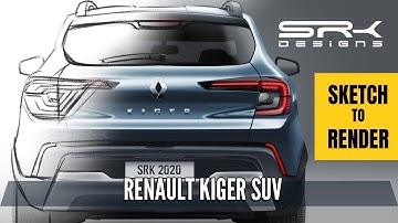 Renault Kiger SUV (Renault HBC) - Photoshop Car Rendering | SRK Designs