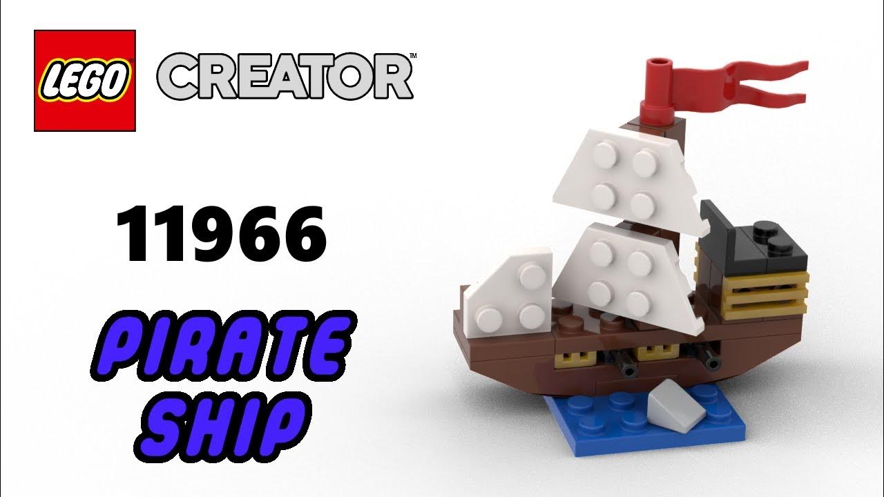 LEGO 11966 PIRATE SHIP LEGO Creator Magazine Gift 3D INSTRUCTIONS YouTube