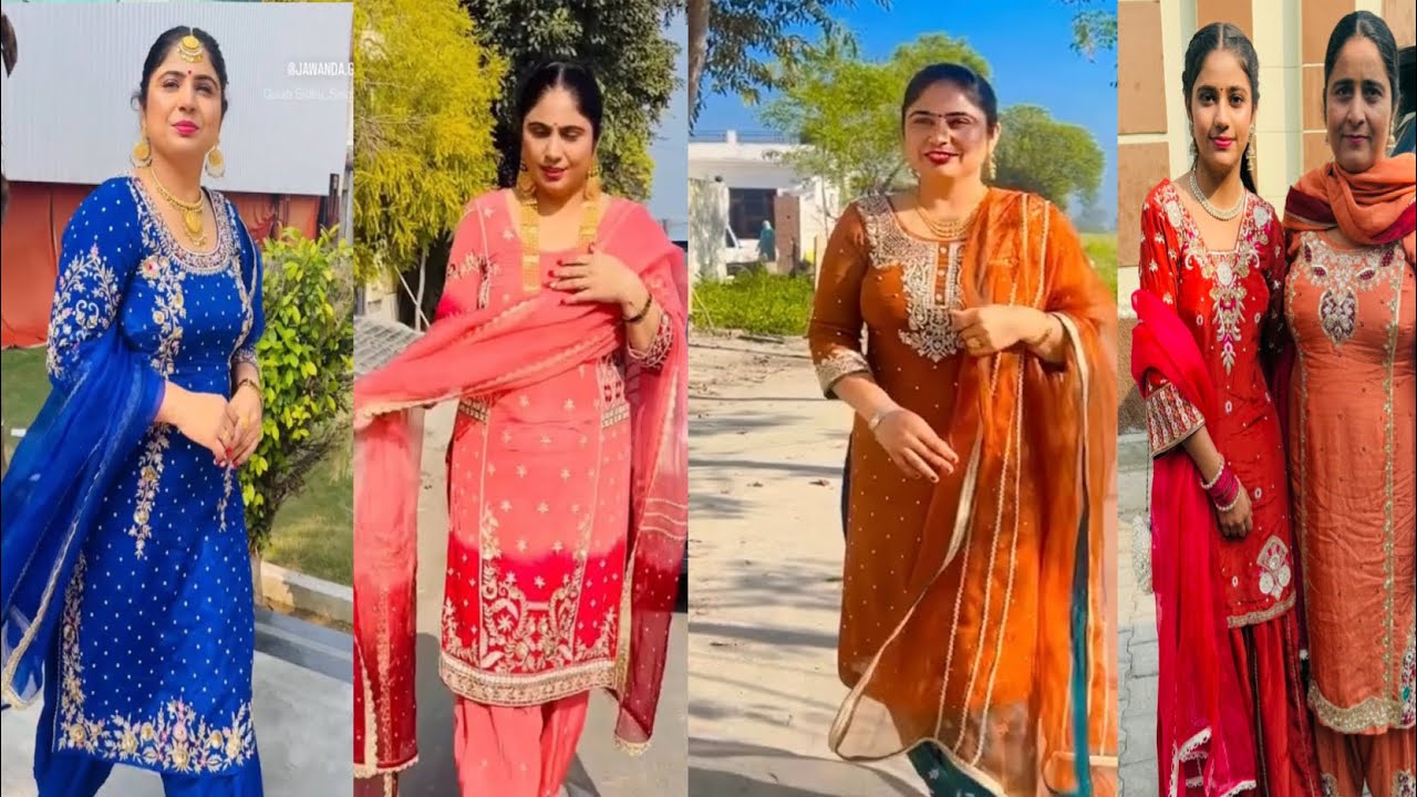 ਸੂਟਾਂ ਤੇਰਿਆਂ ਚੋਂ ਸਰਦਾਰੀ ਬੋਲਦੀ ਜੁੱਤੀ ਤਿੱਲੇਦਾਰ ਐਲਬੀ ਨੂੰ ਰੋਲਦੀ / Party wear punjabi suits collection 