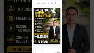 Kampung Seri Cheeding Land (Jenjarom )📌10 acres 📌Freehold 📌Total RM 30,000,000📞Jacky 0123186488