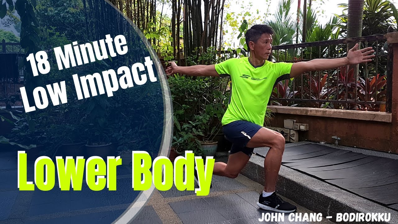 Low Impact Lower Body Workout - No Equipment - NO Jumping//38 - YouTube