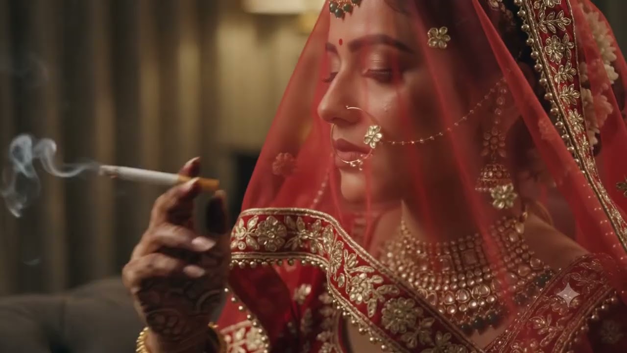 indian bride smoking cigarette Love, not loud but certain, finding its place in the middle of a fleeting day. A moment that becomes a memory, and a promise that quietly becomes a life. Bride: @jainishah_26 Groom: @ Bride Smoking in Wedding |
