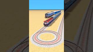 MULTIPLE TRAIN CROSSING ON CIRCLE AROUNDED TRACKS #railway#train #railroad #viral screenshot 2