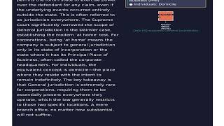 US law: Personal Jurisdiction: General vs. Specific Appearance and Minimum Contacts