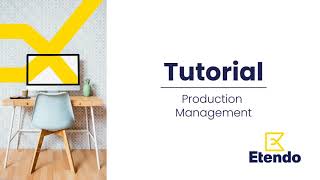Production Management Tutorial
